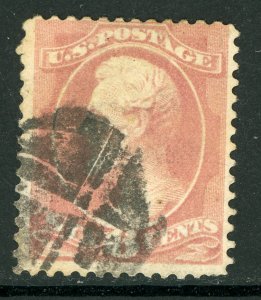 USAUSA 1882 Lincoln 6¢ Rose Scott # 208 VFU N7 ⭐⭐⭐⭐⭐⭐ 