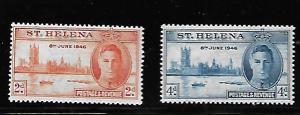 ST HELENA 128-129 MINT HING C/SET 1953 ISSUE