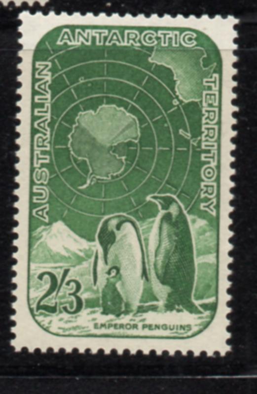 Australian Antarctic Territory Sc L5 1959 2/3d Map & Penquins stamp mint NH