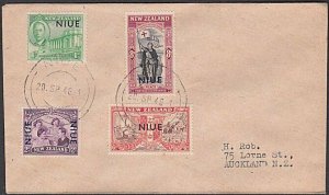 NIUE 1946 Peace set on cover to New Zealand.................................U747