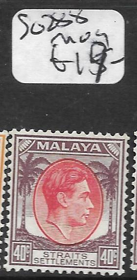 MALAYA STRAITS SETTLEMENTS (P0211B) KGVI 40C  SG288  MOG