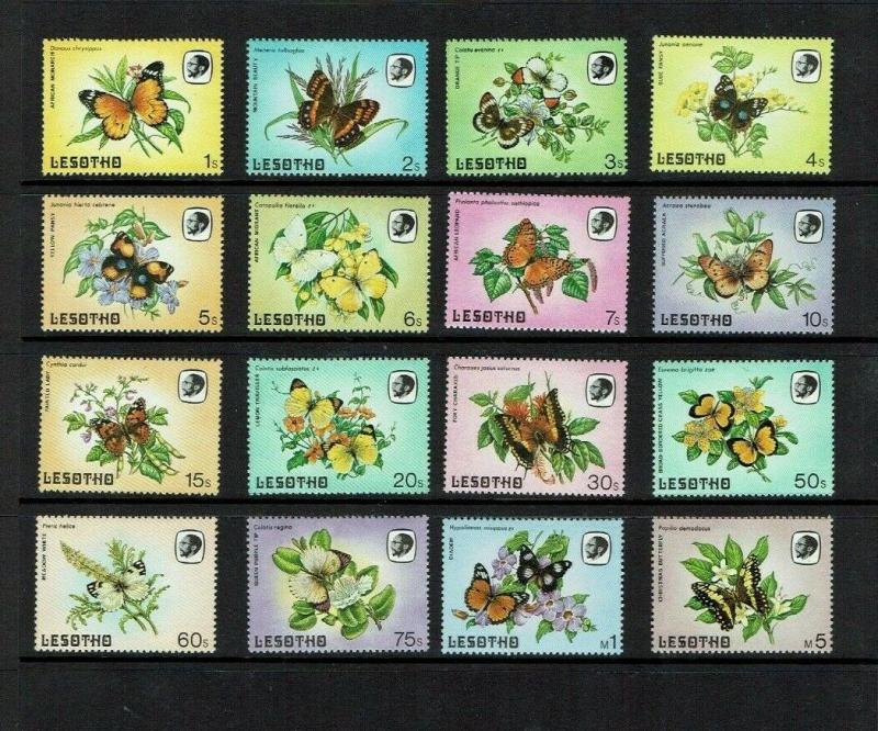 Lesotho: 1984 Butterflies, definitive set, MNH