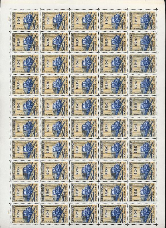 PARAGUAY Sheets MNH +Mini Air Ship Derechos Humanos ONU(550+Stamps)(Au15629