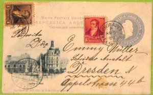 ac6403 - ARGENTINA - POSTAL HISTORY - Picture STATIONERY CARD to GERMANY  1899 
