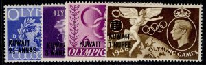 KUWAIT GVI SG76-79, 1948 olympic games set, M MINT.