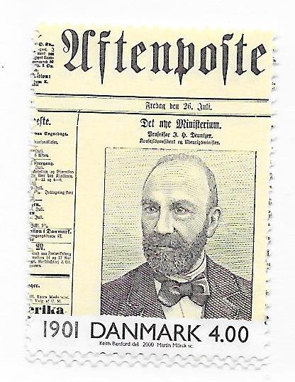 Denmark  #1169  4k  Prof. J.H. Deuntzer   (MNG) CV $1.40