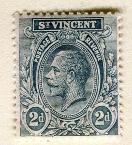 ST. VINCENT; 1913 early GV issue fine Mint hinged 2d. value