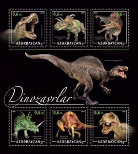 AZERBAIJAN 2017 SHEET DINOSAURS azrb17205a