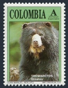 Colombia 1052,MNH.Michel 1859. Wildlife 1992.Tremarctos ornatus.