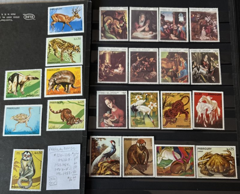 Paraguay MNH Selection #1210//1483- SCV=$16.00