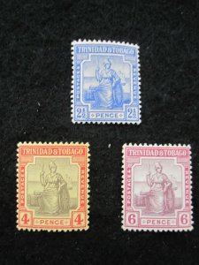 TRINIDAD & TOBAGO - SCOTT# 4-6 - MH - CAT VAL $19.80