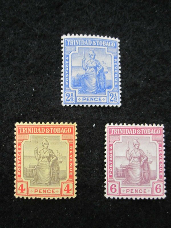 TRINIDAD & TOBAGO - SCOTT# 4-6 - MH - CAT VAL $19.80