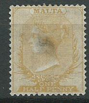 Malta SG 13 light stain on reverse shows thru - appears used