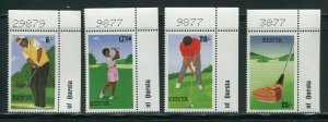 Kenya 642 - 645 Golf Stamps 1995 MNH