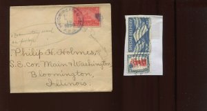 R164 REVENUE  STAMP  ILLEGAL USE ON  1898 COVER & MORE (CV 106)