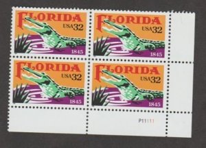 Scott 2950 Florida Statehood, 1995, PB4 #P11111 LR, MNH Commemorative