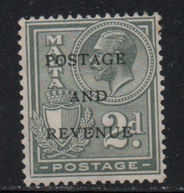 Malta Sc 154 1928 2d G V Postage & Revenue overprint stamp mint