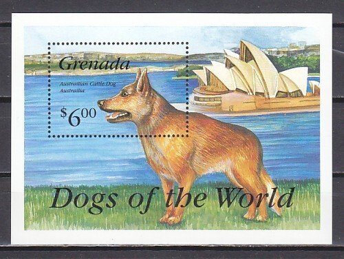 Grenada, Scott cat. 2170. Australian Cattle Dog s/sheet. ^