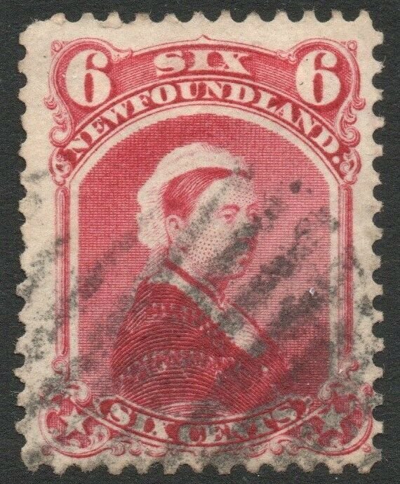 NEWFOUNDLAND-1894 6c Crimson-Lake Sg 60 AVERAGE USED V46302