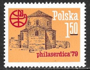 POLAND 1979 St George Church Sofia Bulgaria PHILASERDICA 79 Issue Sc 2337 MNH
