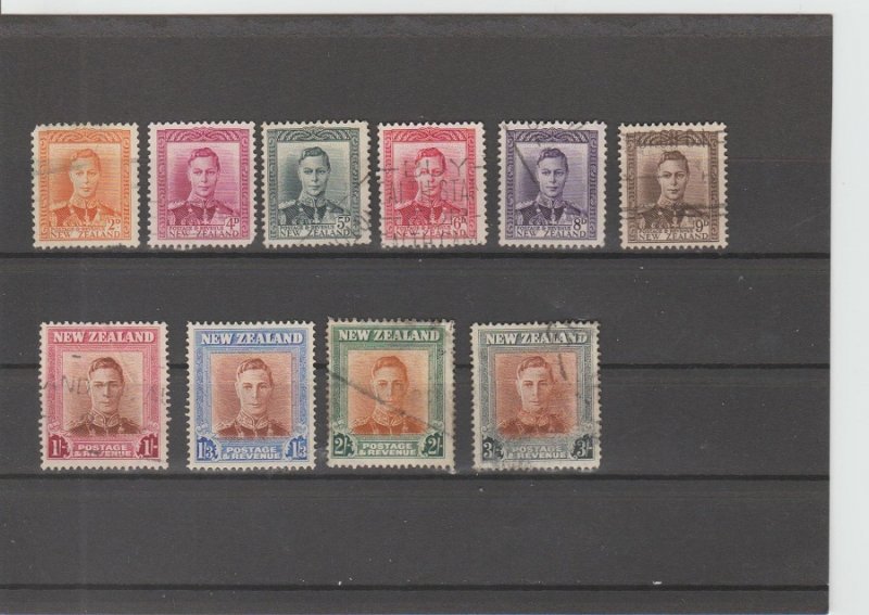 New Zealand  Scott#  258-268  Used  (1947 King George VI)