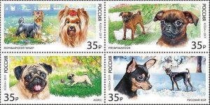 2019 Russia Toy Dogs. Block of 4v x 35R 