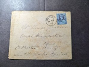 1890 United Kingdom Cover Dublin Ireland to Ohio OH USA