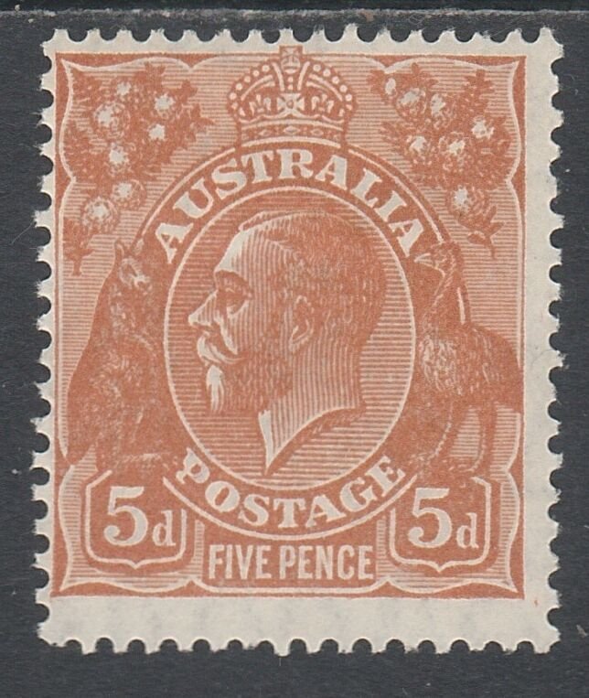 AUSTRALIA 1926 KGV 5D SMALL MULTI WMK