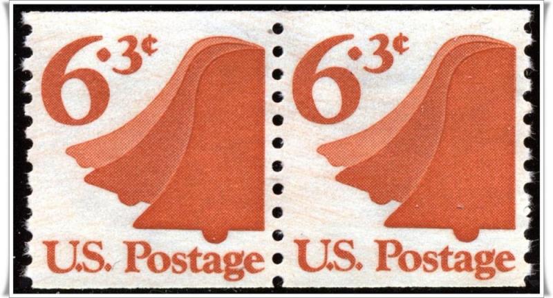 SC#1518 6.3¢ Liberty Bell Coil Pair (1974) MNH