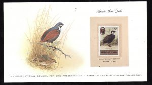 Birds of the World Stamp Collection #1f-Sierra Leone-Mint NH African Blue Quail