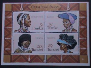 TRANSKEI-1976 XIOSA HEAD DRESSES S/S MNH VERY FINE WE SHIP TO WORLD WIDE.