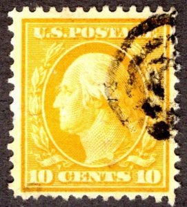 1909, US 10c, Washington, Used, Sc 338