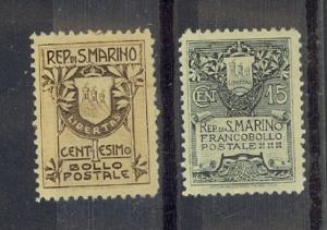 San Marino Scott 78a, 79 Mint hinged (Catalog Value $54.50)