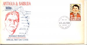 Antigua, Worldwide First Day Cover, Americana