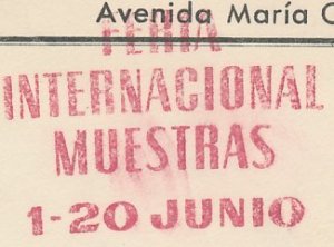 Meter cover Spain 1962 International Trade Fair