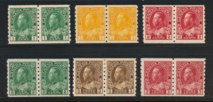CANADA 125-130 MINT F-VF MOST LH/NH COIL PAIRS KGV