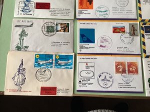 Airmail flight covers 12 mixed items Ref A1638