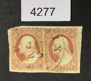 MOMEN: US STAMPS #11 JAN 25 USED LOT #4277