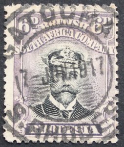 Rhodesia Admiral Die II Six Pence SG 228b used