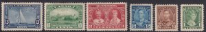 Canada Sc# 211 / 216 KGV Silver Jubilee 1935 set MMH CV $23.85