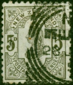 New Zealand 1891 5d Olive Black SG200 Good Used