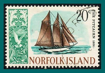 Norfolk Island 1968 Ships (series 3), 20c used  #109,SG86