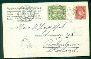 NORWAY, 1905, 5ore SPITSBERGEN + 10ore tied Digermulen on card, Hardanger rev