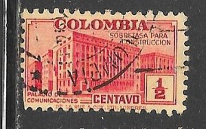 Columbia RA9: 1/2c Ministry of Posts and Telegraphs, used, F-VF