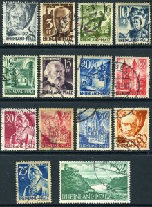 Germany 1947 Rhine Palatinate Scott #6N1-14 VF5 M415  ⭐⭐⭐⭐⭐⭐