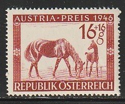 1946 Austria - Sc B179 - MNH VF - 1 single - Race Horses