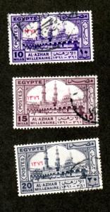Egypt # 395-397 Used!