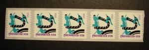 Scott 3228, 10 cent Bicycle, PNC5 #111, square shoulders, MNH Coil Beauty