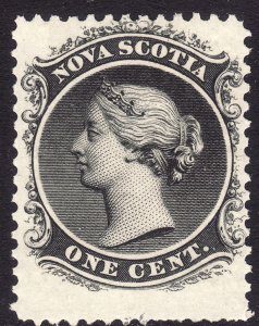 1860-63 Canada Nova Scotia Queen Victoria QV 1¢ MNH Sc# 8a CV $20.00 Stk #6