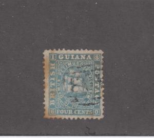 BRITISH GUIANA # 44 VF-4cts TONNING CAT VALUE $80